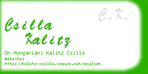 csilla kalitz business card